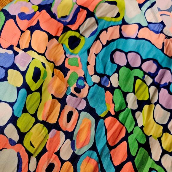 Women's Lilly Pulitzer Brinley Neon Crop Tank Top Gypsy Jungle Tassels 8 - Picture 8 of 13